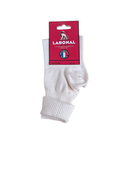 Chaussettes pour Femme en Coton - Non comprimant - Ecru - 36-38 (A0112)