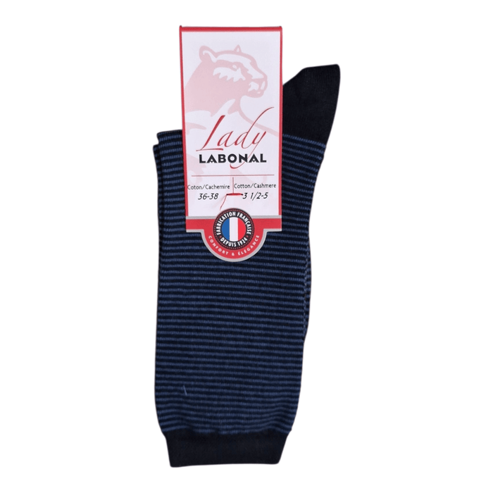 Chaussettes pour Femme en Coton modal - Contient du cachemire - Marine - 36-38 (A0124)