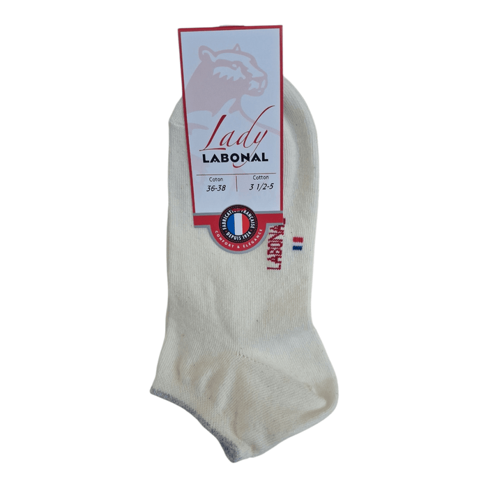 Mini-socquettes pour Femme en Coton - Matière recyclée - Ecru - 36-38 (A0144)