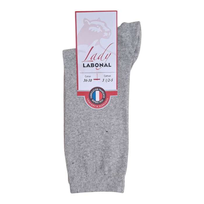 Chaussettes pour Femme en Coton - Matière recyclée - Gris chiné - 36-38 (A0212)