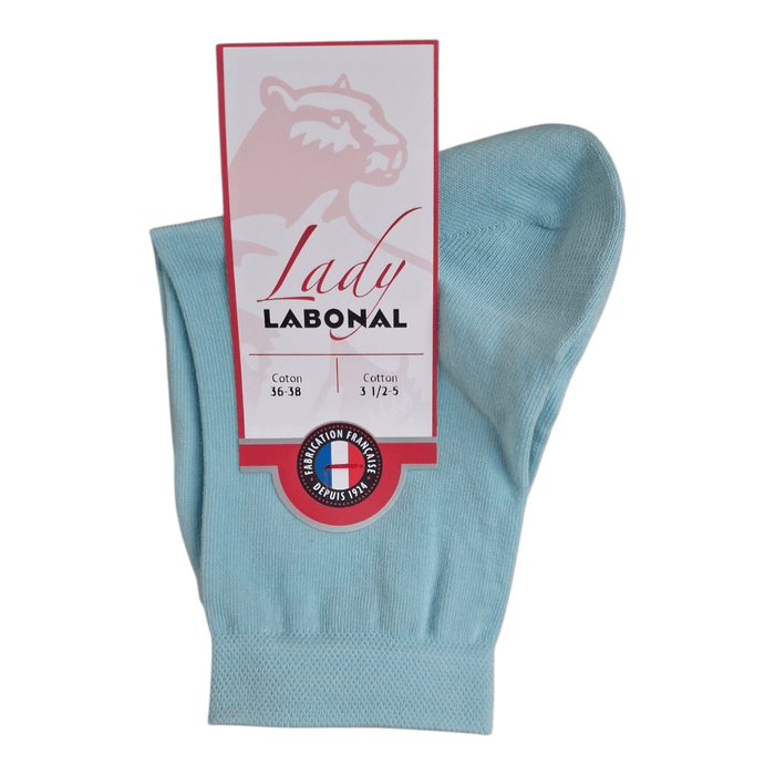 Socquettes pour Femme en Coton - Touché doux - Bleu - 36-38 (A0224)