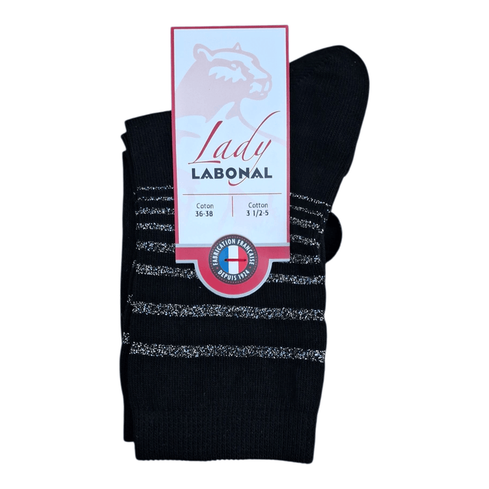 Chaussettes pour Femme en Coton - Touché doux - Noir - 36-38 (A0312)