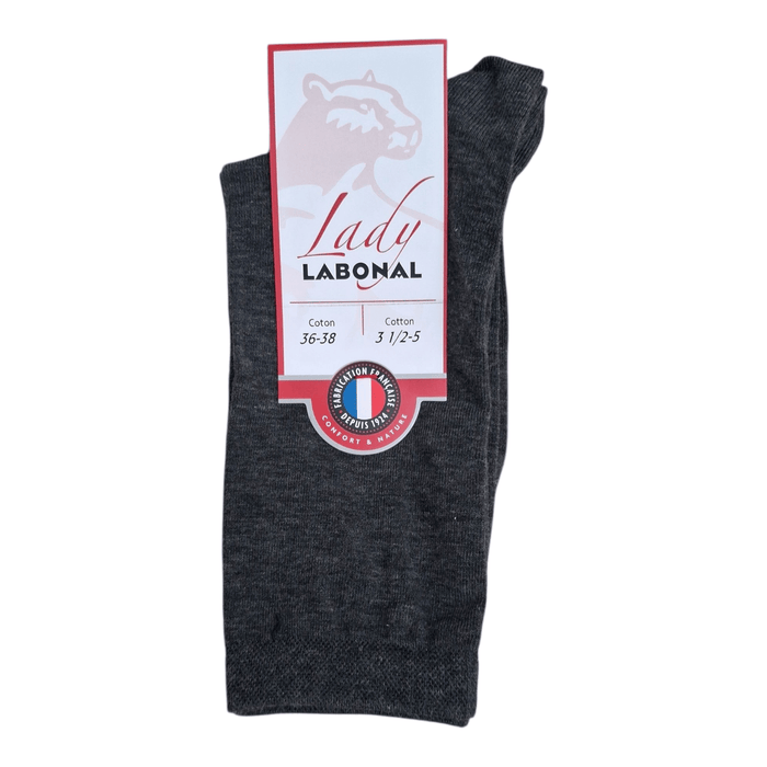 Chaussettes pour Femme en Coton - Touché doux - Anthracite chiné - 36-38 (A0313)