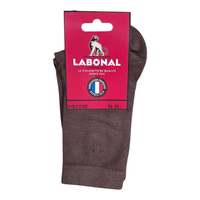 Chaussettes pour Femme en Viscose - Touché doux - Marron - 36-38 (A0323)