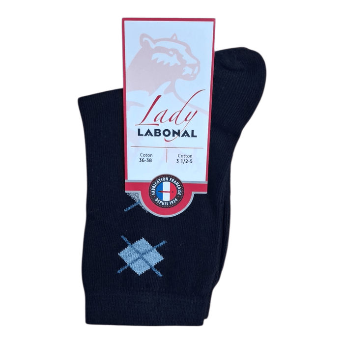 Chaussettes pour Femme en Coton - Touché doux - Marine - 36-37 (A0331)