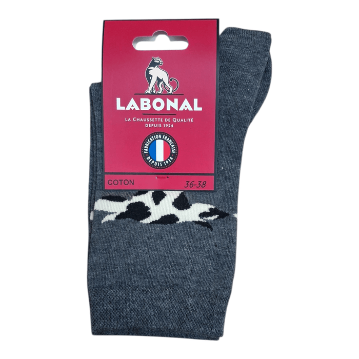 Chaussettes pour Femme en Coton - Touché doux - Gris - 36-38 (A0343)