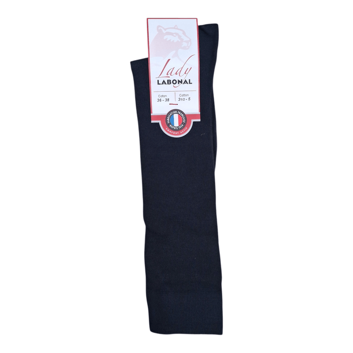 Mi-bas pour Femme en Coton - Touché doux - Marine - 36-38 (A0412)