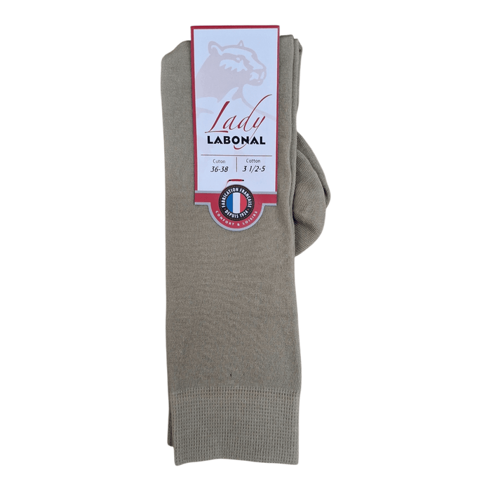 Mi-bas pour Femme en Coton - Touché doux - Beige - 36-38 (A0413)