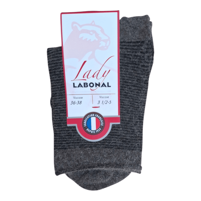 Chaussettes pour Femme en Viscose - Contient de l'angora - Marron - 36-38 (A0421)