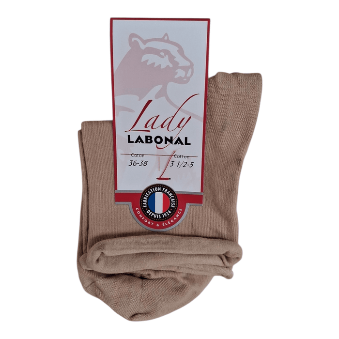 Socquettes pour Femme en Coton - Touché doux - Beige - 36-38 (A0424)
