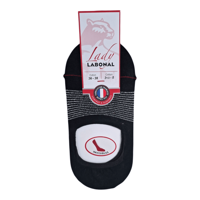 Invisibles pour Femme en Coton - Touché doux - Noir - 36-38 (A0434)