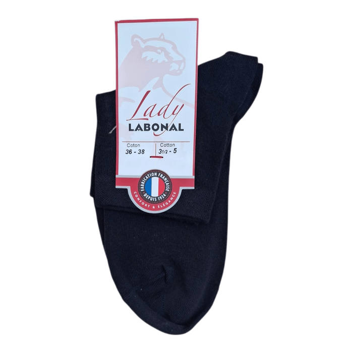 Socquettes pour Femme en Coton - Touché doux - Marine - 36-38 (A0443)