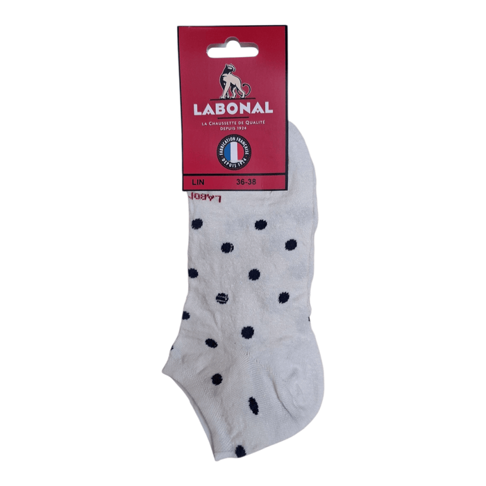 Mini-socquettes pour Femme en Lin - Matière naturelle - Blanc - 36-38 (A0511)