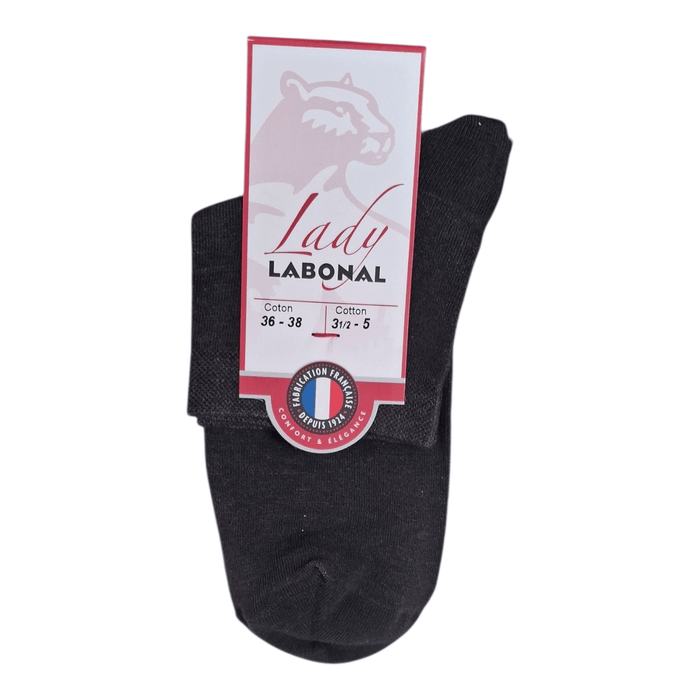 Socquettes pour Femme en Coton - Touché doux - Anthracite - 36-38 (A0523)