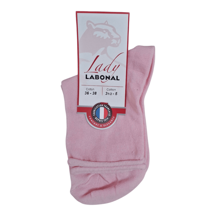 Socquettes pour Femme en Coton - Touché doux - Rose - 36-38 (A0541)