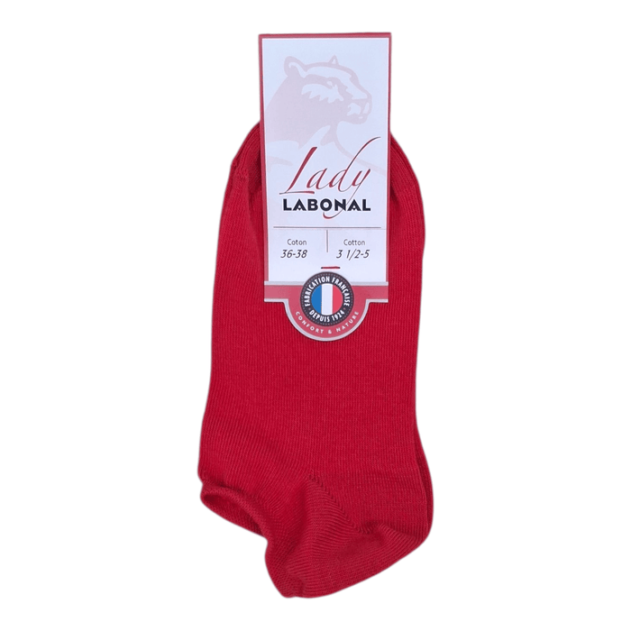 Mini-socquettes pour Femme en Coton - Touché doux - Rouge - 36-38 (A0611)