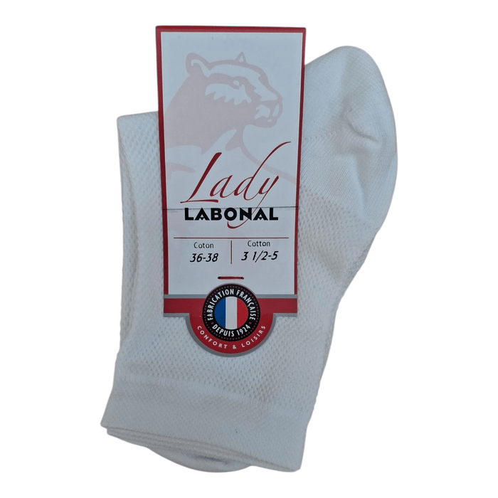 Chaussettes pour Femme en Coton - Touché doux - Blanc - 36-38 (A0613)