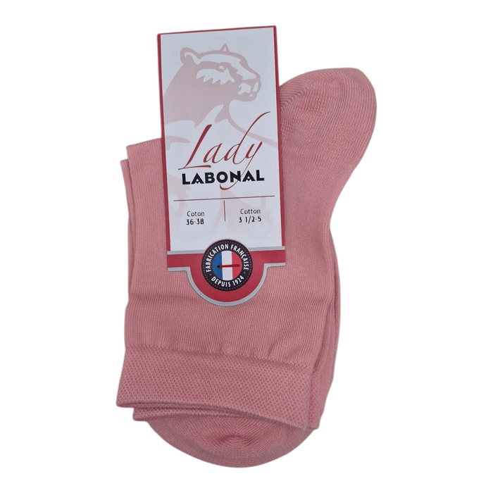 Socquettes pour Femme en Coton - Touché doux - Rose - 36-38 (A0614)