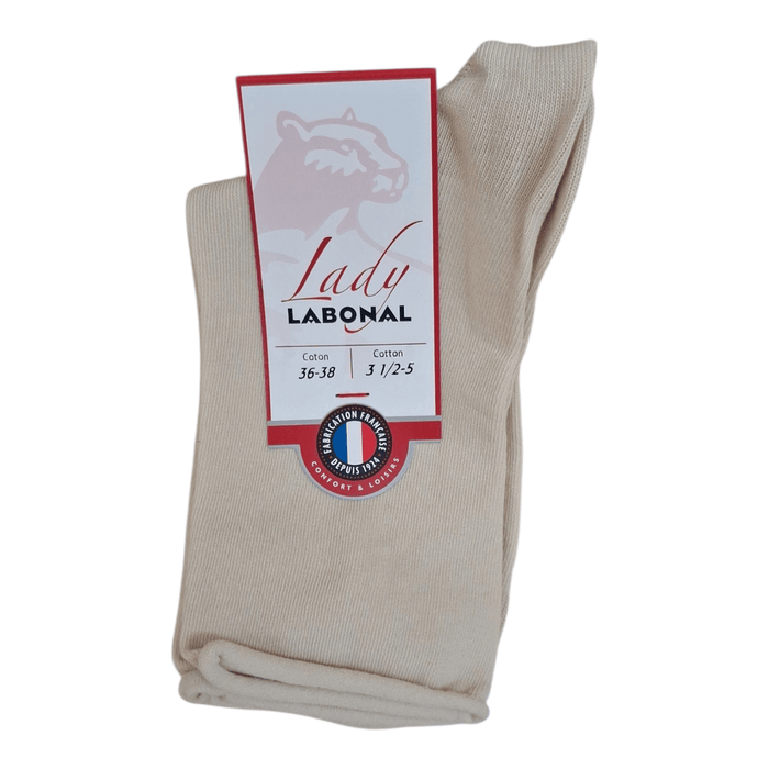 Chaussettes pour Femme en Coton - Touché doux - Ecru - 36-38 (A0633)