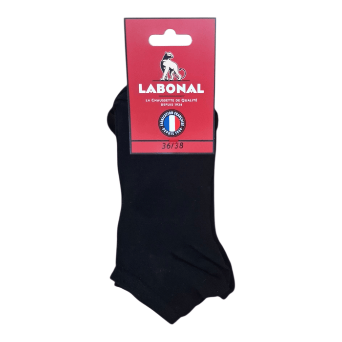 Mini-socquettes pour Femme en Coton - Touché doux - Noir - 36-38 (A0731)