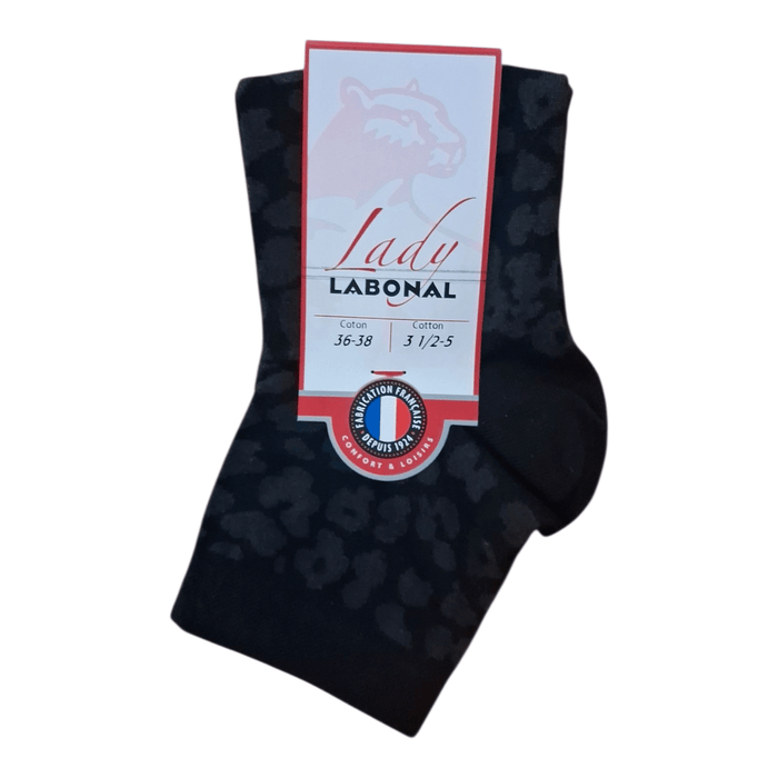 Socquettes pour Femme en Coton - Touché doux - Noir - 36-38 (A0733)