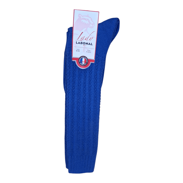 Mi-bas pour Femme en Laine - Touché doux - Bleu - 36-38 (A0734)