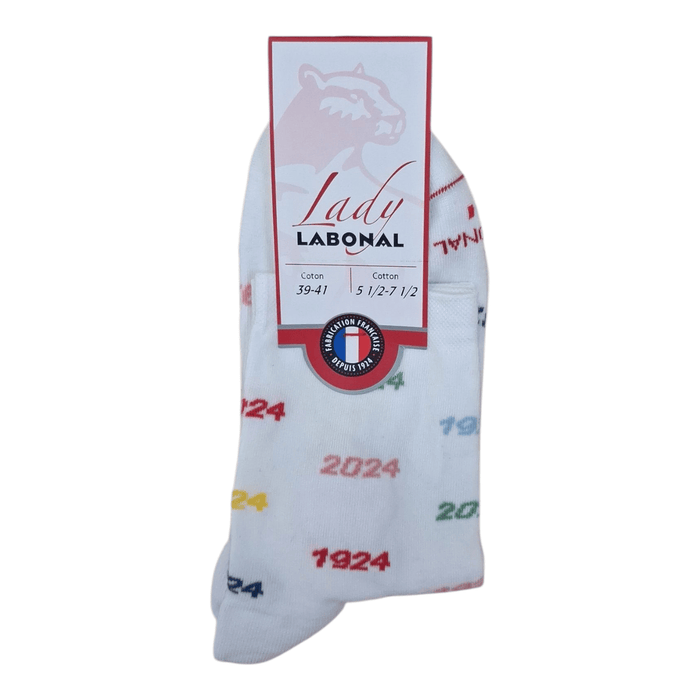 Chaussettes pour Femme en Coton - Touché doux - Blanc - 39-41 (A0741)