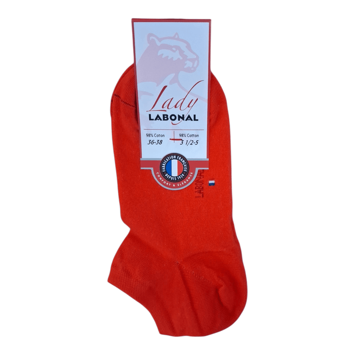 Mini-socquettes pour Femme en Coton - Touché doux - Orange - 36-38 (A0744)