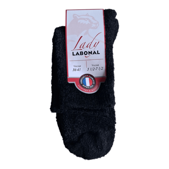 Chaussettes pour Femme en Viscose - Effet fourrure - Noir - 36-41 (A0811)