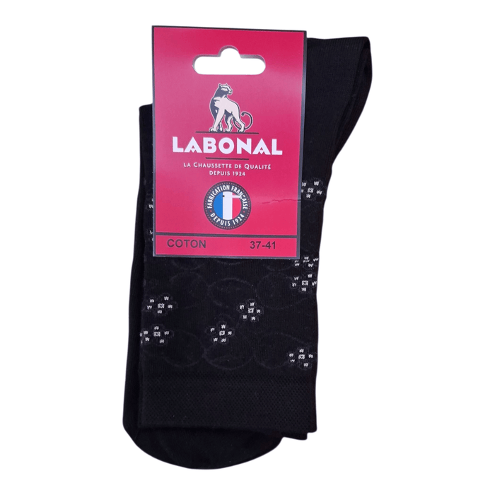 Chaussettes pour Femme en Coton - Touché doux - Noir - 36-41 (A0813)