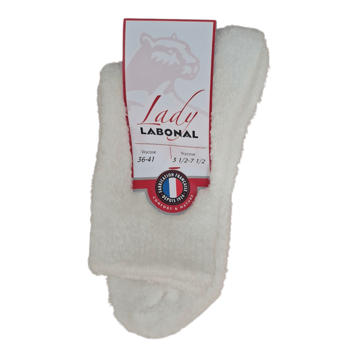 Chaussettes pour Femme en Viscose - Effet fourrure - Blanc - 36-41 (A0821)