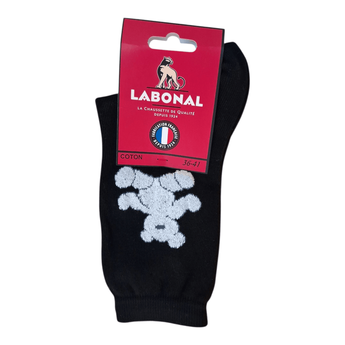 Chaussettes pour Femme en Coton - Touché doux - Noir - 36-41 (A0822)