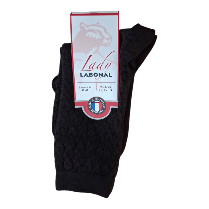 Chaussettes pour Femme en Laine - Contient de la soie - Marron - 39-41 (A0831)