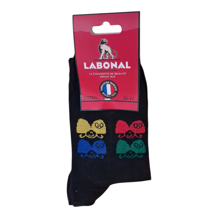 Chaussettes pour Femme en Coton - Touché doux - Noir - 36-41 (A0832)