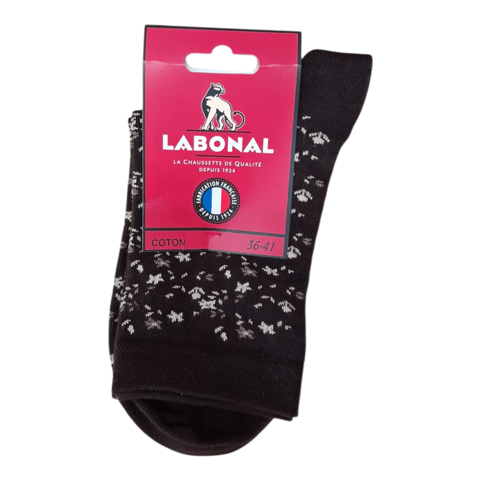 Chaussettes pour Femme en Coton - Touché doux - Marron - 36-41 (A0911)