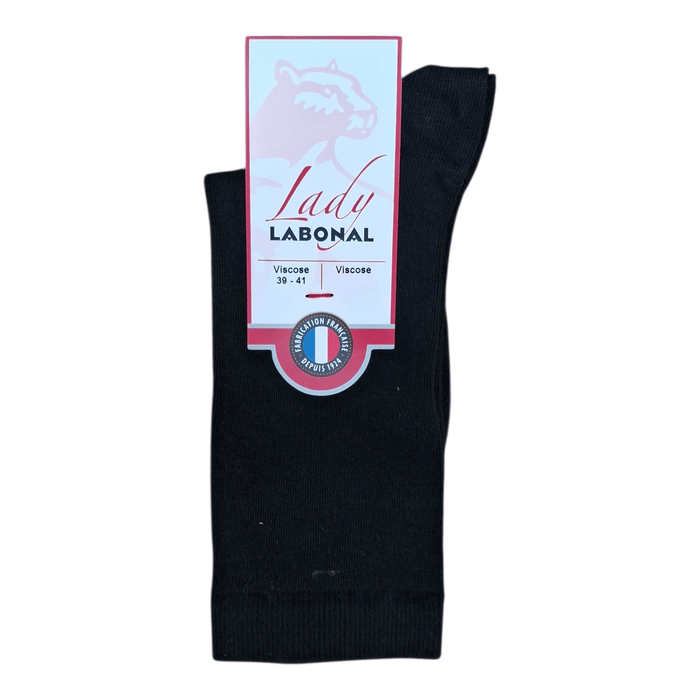 Chaussettes pour Femme en Viscose - Contient de la soie - Noir - 39-41 (A0912)