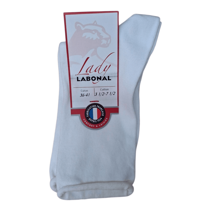 Chaussettes pour Femme en Coton - Touché doux - Blanc - 36-41 (A0914)