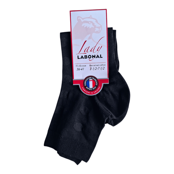 Socquettes pour Femme en Fil d'Ecosse - Résistant - Noir - 36-41 (A0933)