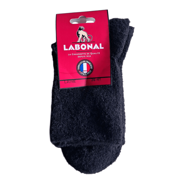 Chaussettes pour Femme en Laine - Bouclette polaire - Noir - 36-41 (A0942)