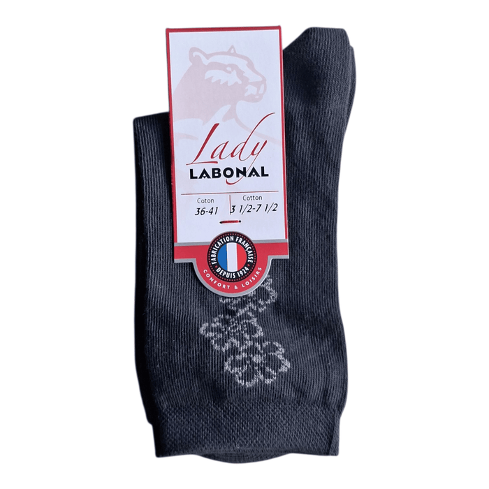 Chaussettes pour Femme en Coton - Touché doux - Anthracite - 36-41 (A0943)