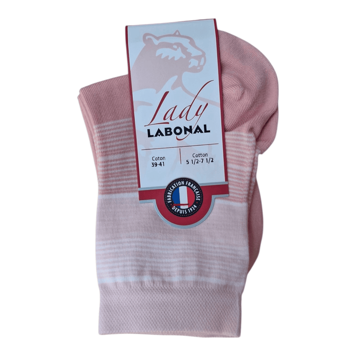 Chaussettes pour Femme en Coton - Touché doux - Rose - 39-41 (A1011)