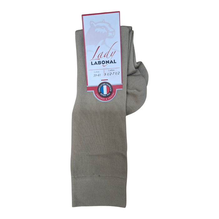 Mi-bas pour Femme en Coton - Touché doux - Beige - 39-41 (A1013)