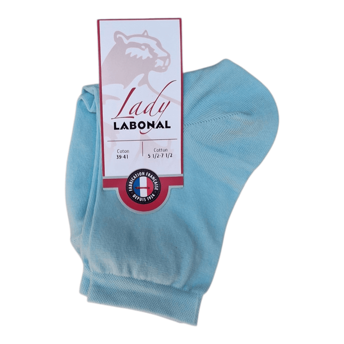 Socquettes pour Femme en Coton - Touché doux - Bleu - 39-41 (A1043)