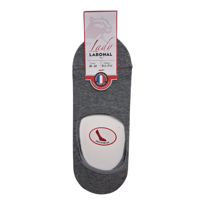 Invisibles pour Femme en Coton - Touché doux - Gris chiné - 39-41 (B0121)