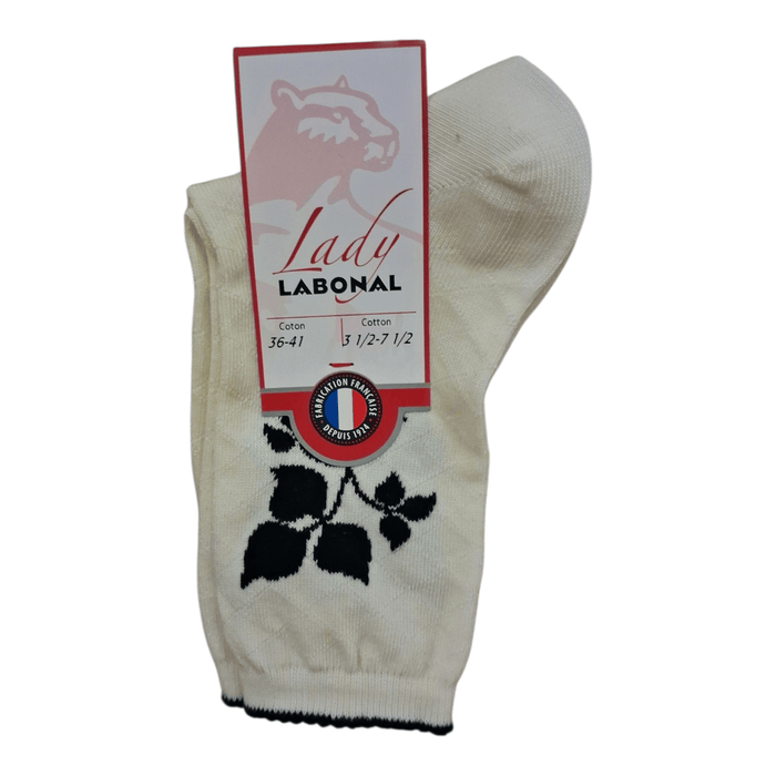 Chaussettes pour Femme en Coton - Touché doux - Ecru - 36-41 (B0132)