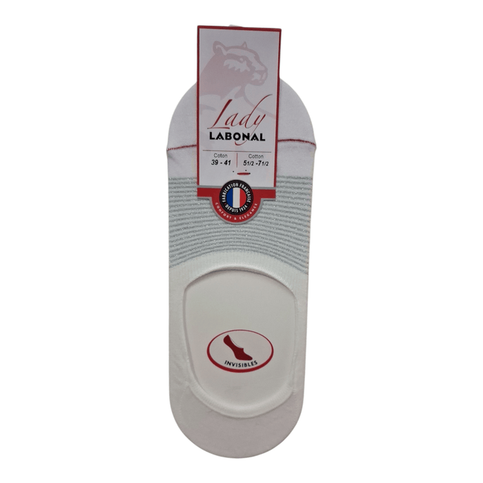 Invisibles pour Femme en Coton - Touché doux - Blanc - 39-41 (B0141)