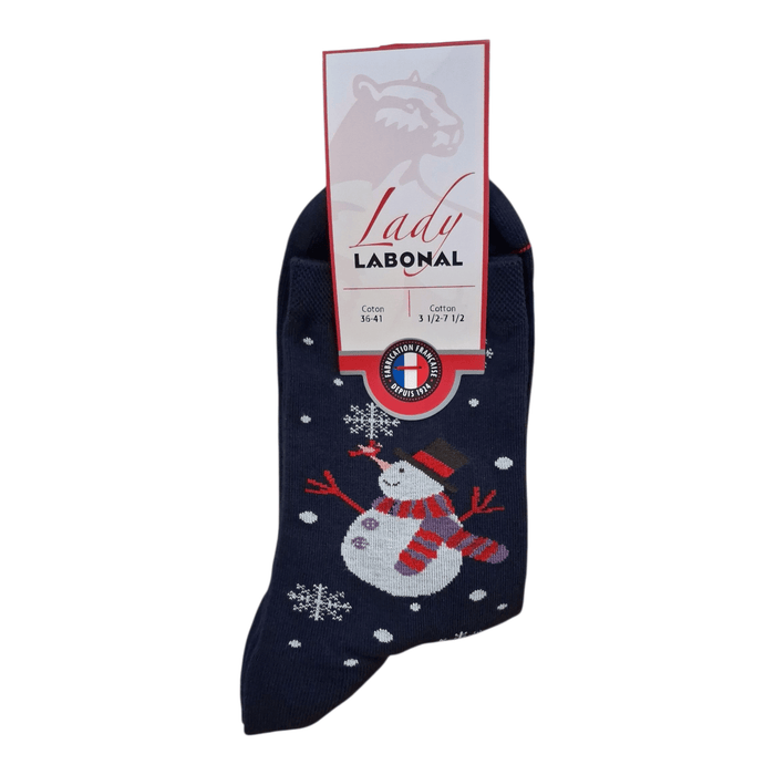 Chaussettes pour Femme en Coton - Touché doux - Marine - 36-41 (B0231)