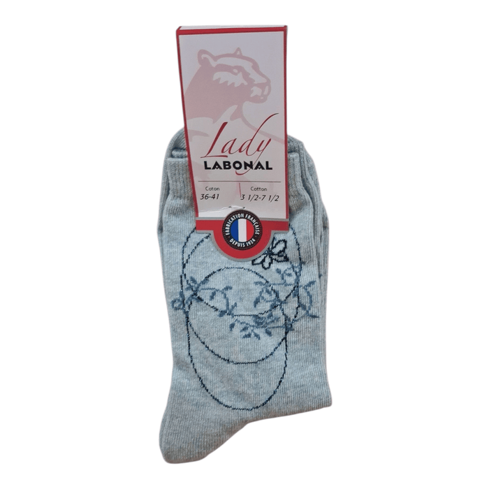 Chaussettes pour Femme en Coton - Touché doux - Bleu - 36-41 (B0332)