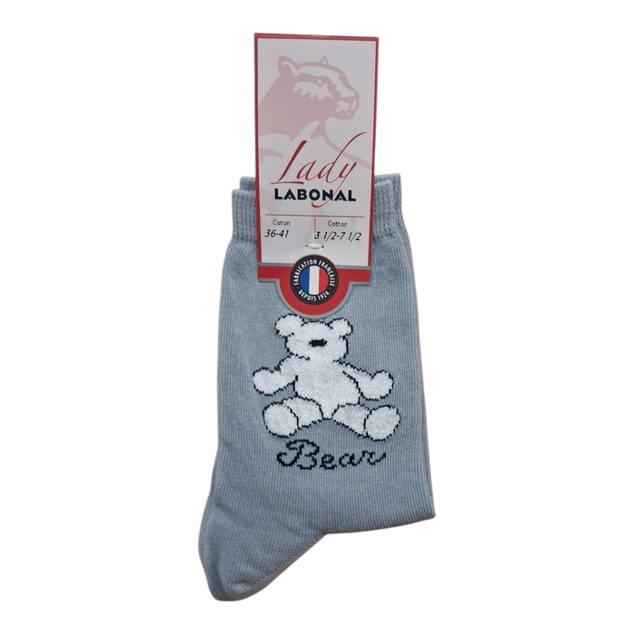 Chaussettes pour Femme en Coton - Touché doux - Gris - 36-41 (B0511)