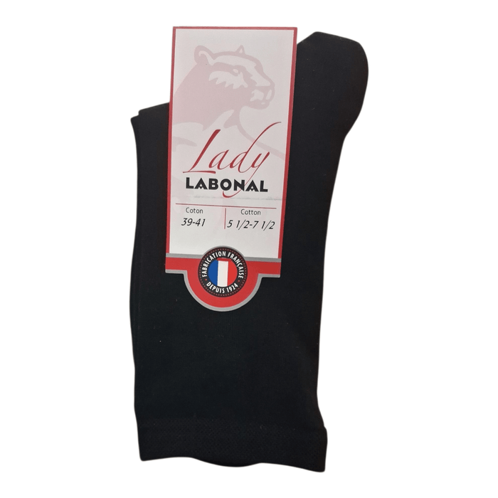 Chaussettes pour Femme en Coton - Touché doux - Noir - 39-41 (B0512)
